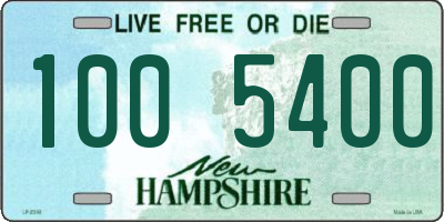 NH license plate 1005400