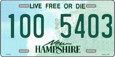 NH license plate 1005403