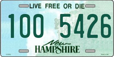 NH license plate 1005426