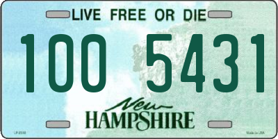 NH license plate 1005431