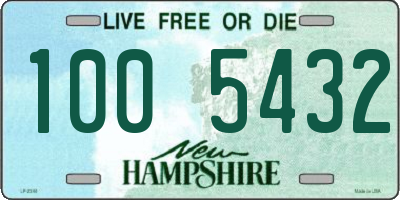 NH license plate 1005432