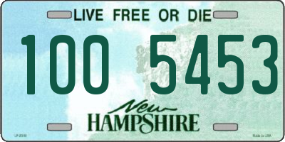 NH license plate 1005453