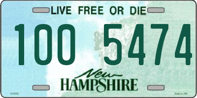 NH license plate 1005474