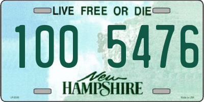 NH license plate 1005476