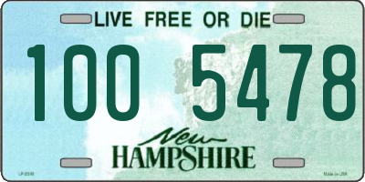 NH license plate 1005478