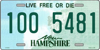 NH license plate 1005481
