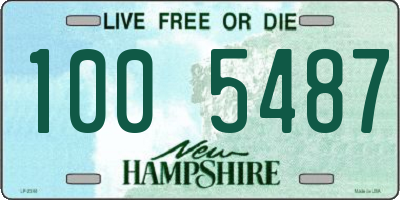 NH license plate 1005487