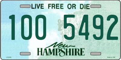 NH license plate 1005492