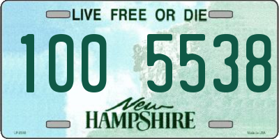 NH license plate 1005538