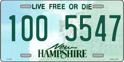 NH license plate 1005547