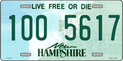 NH license plate 1005617