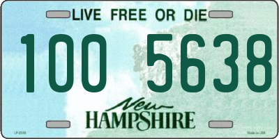 NH license plate 1005638