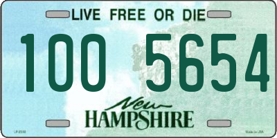 NH license plate 1005654