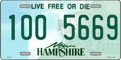 NH license plate 1005669