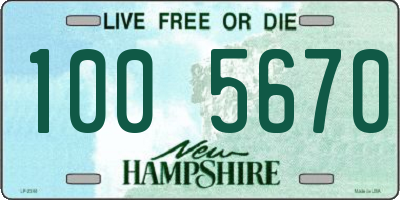 NH license plate 1005670