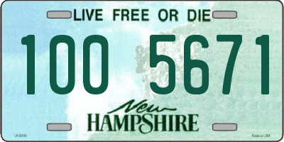 NH license plate 1005671