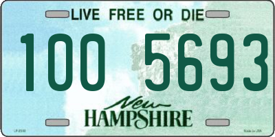 NH license plate 1005693