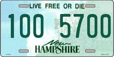 NH license plate 1005700