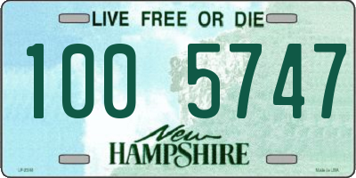 NH license plate 1005747