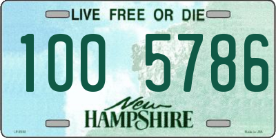 NH license plate 1005786