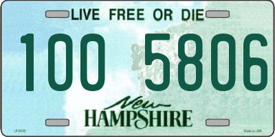 NH license plate 1005806