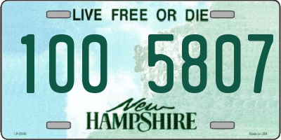 NH license plate 1005807