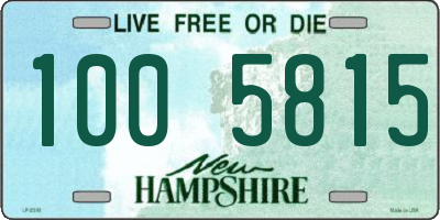 NH license plate 1005815
