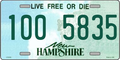 NH license plate 1005835