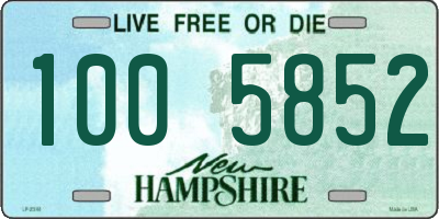 NH license plate 1005852