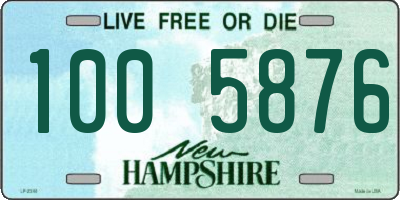 NH license plate 1005876