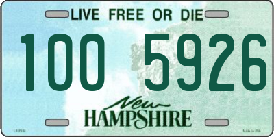 NH license plate 1005926