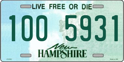 NH license plate 1005931