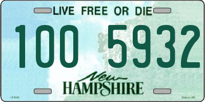 NH license plate 1005932