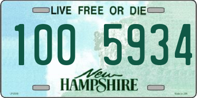 NH license plate 1005934
