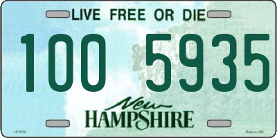 NH license plate 1005935