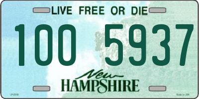 NH license plate 1005937