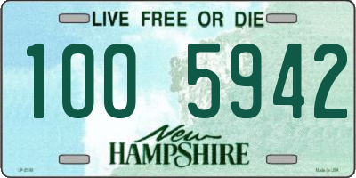 NH license plate 1005942