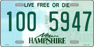 NH license plate 1005947