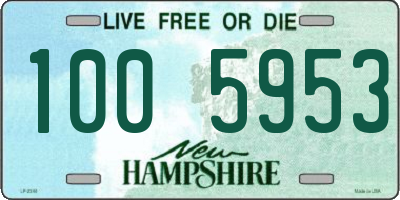 NH license plate 1005953