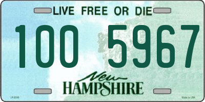 NH license plate 1005967