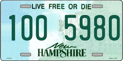 NH license plate 1005980