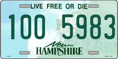 NH license plate 1005983