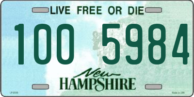 NH license plate 1005984