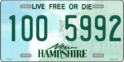 NH license plate 1005992