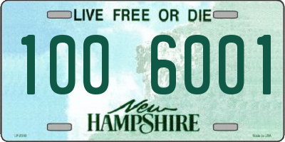 NH license plate 1006001