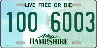 NH license plate 1006003