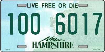 NH license plate 1006017