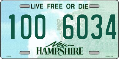 NH license plate 1006034