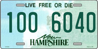 NH license plate 1006040