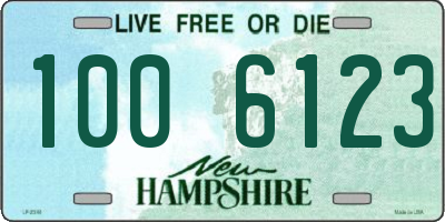 NH license plate 1006123